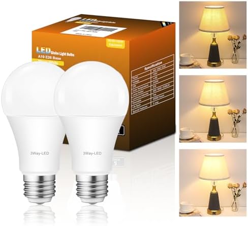 3 Way Light Bulbs 30 70 100 Warm White, E26 Medium Base,2 Pack