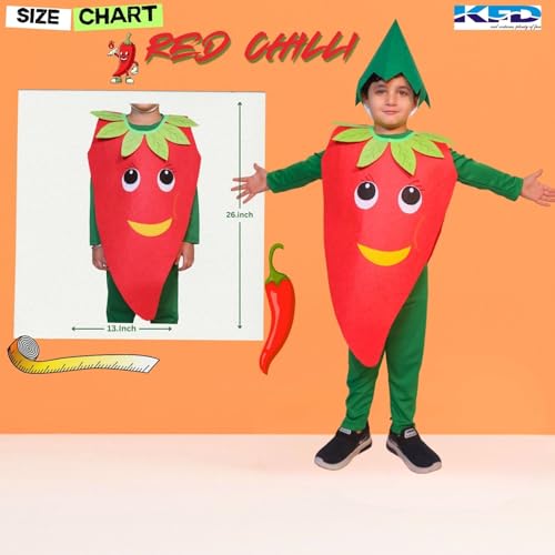 Image of Kaku Fancy Dresses Fruit and Vegetable Costume Paper Cutout with Cap For Kids | Healthy Food Costume For Boys & Girls (Tracksuit Not Included)