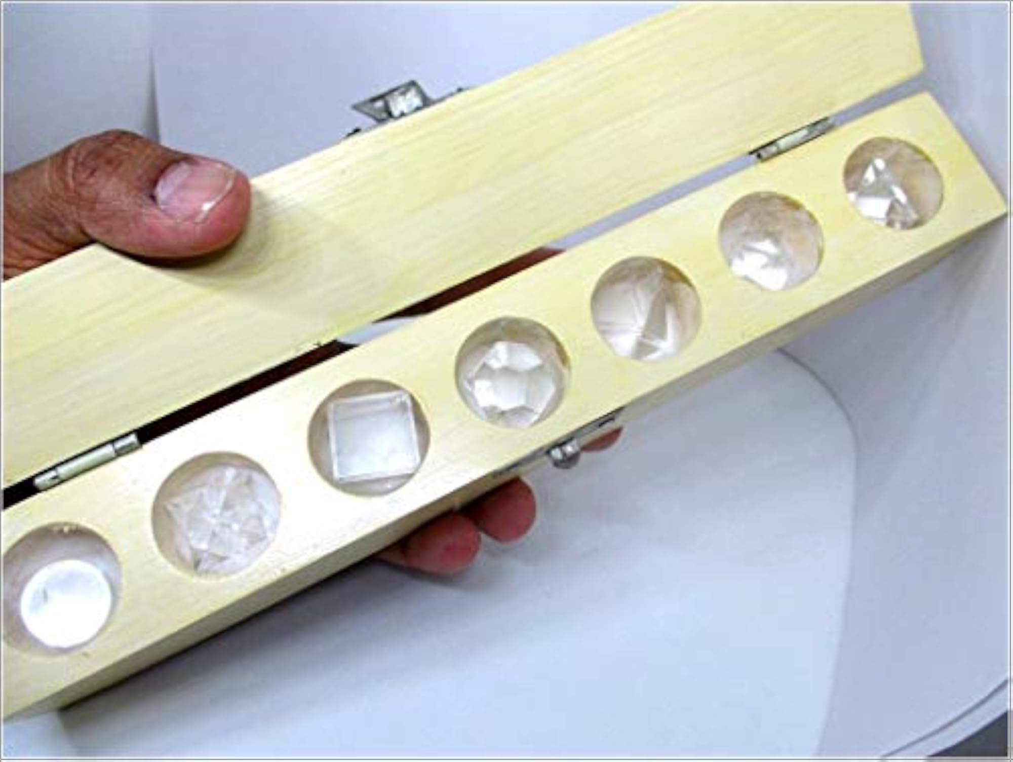 7 Crystal Quartz Geometry Stone Set with Box, Healing Crystals