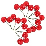 TIDTALEO 10個 リアルな人工チェリーモデル 撮影用小道具 フルーツショップや家飾りに 弾力性と耐久性を備 シミュレーションチェリー