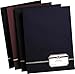 Oxford Monogram Executive Twin Pocket Folders, Letter Size, Black with Gold Foil Trim, 4 Pack (04161EE), 9