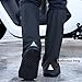 USHTH Black Waterproof Rain Boot Shoe Cover with Reflector (1 Pair) Small