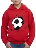 Seechoslo NEW 8-14Y Boys Soccer Hoodie Graphic Pullover Sweatshirt for Sports Fans (US, Age, 9 Years, 11 Years, Red)