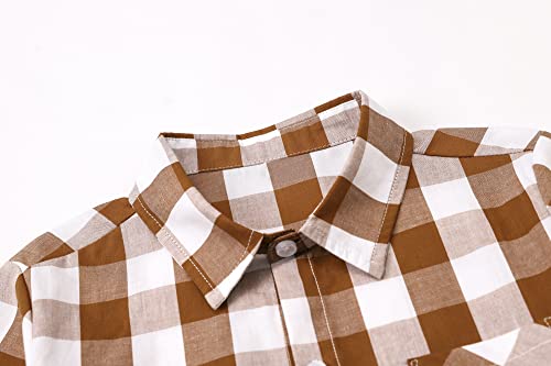 Image of SANGTREE Summer Button Down Shirts Cottn Tops for Men Women Boy Girl