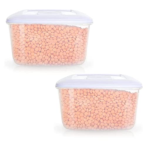 St@llion 10 Liter Kunststoff Frischhaltedose Kuchen Lebensmittel Aufbewahrungsbox Behälter mit Deckel 29,49 x 29,49 x 17,2 cm - 2 Stück Cover