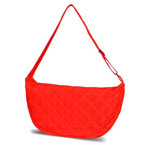 Image of Women's Large and Slouchy Crossbody Hobo Bag Lightweight Soft Tote Bag Functional- Stylish