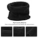 mysuntown Beanie Hat Scarf and Glove Set, Winter Beanie Neck Warmer, Women Hats 3-Piece, Touchscreen Gloves, Black