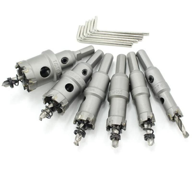 uptodateproducts 6Pcs TCT Drill Bit Heavy Duty Hole Saw Set for Plastic Aluminum Iron Sheet Pipe 14Mm/16Mm/18Mm/20Mm/25Mm/30Mm (B0C3VFCQLC) Amazon Price History, Amazon Price Tracker