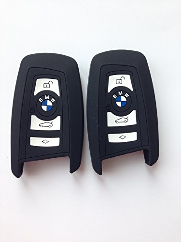 2pcs Black Silicone Protective sleeve Key Protector Keyless Fob Remote Control Protecting Case Smart Key Holder Fob Skin Key Cover Key Jacket For BMW 1 3 5 6 7 Series YGOHUF5662