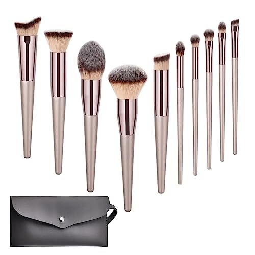 Makeup Brush Set including Blush, Contour, Foundation, Flat, Angled, Blending, Definer & Concealer Make up Brushes