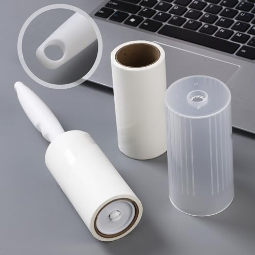 17-Teiliges Fusselrolle-Set, Superstarker Fusselrolle Kleidung (12 Rollen, 720 Blatt), 3 Spender, 2 Schutzhüllen, Fusselrolle Tierhaare, Fusselbürste, Fusselroller, Wiederverwendbare Lint Roller
