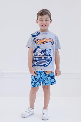 Hot Wheels T-Shirt and French Terry Shorts Outfit Set Toddler to Big Kid