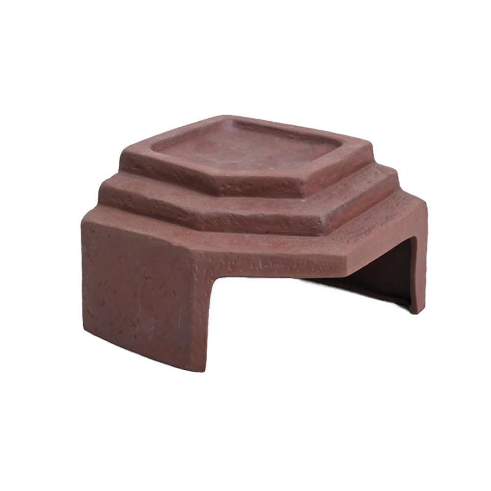 Pewihyer Reptile Habitat Décor Hideouts Basking Platform with Ramp for Aquatic Turtles Reptile Hide Cave Resting Terrace for Tortoise, Bearded Dragon,Leopard Gecko,Lizard