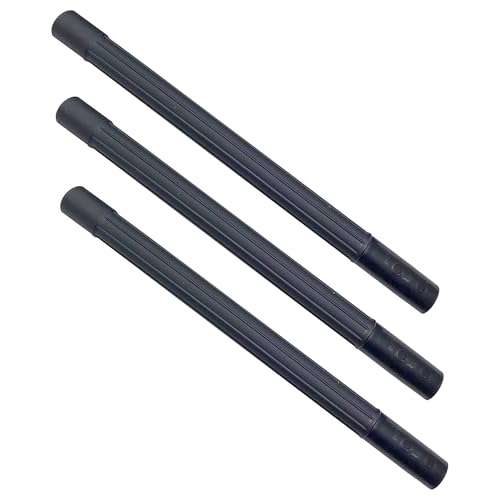 19-Inch Vacuum Extension Tube 3-Pack, Black Rigid Plastic, Fits 1 1/4 Vacuum Attachments, Durable Vacuum Wand, Perfect for Home and Shop Vac Attachments, Vacuum Attachments & Brushes by Wessel-Werk