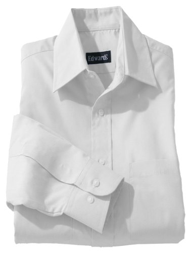 Ed Garments Men's 1160 Point Collar Button Down Shirt (White S-33)