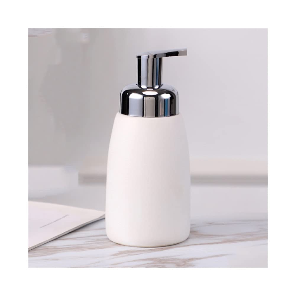 Pompa erogatrice 12,3 OZ Dispenser di Sapone in Ceramica Pompa Manuale per Sapone da banco Dispenser di Sapone Liquido Ricaricabile per Bagno Cucina Dispenser di lozione: