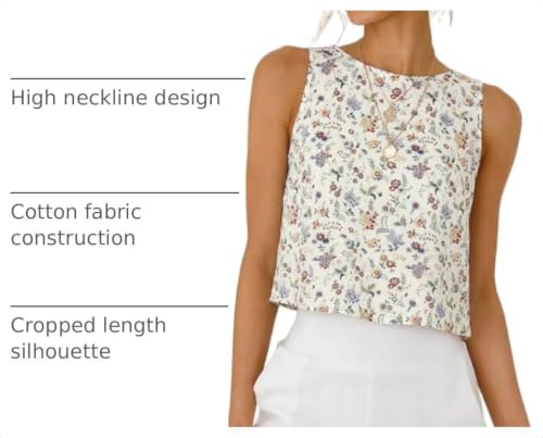 Image of IDEALSANXUN Womens Linen Crop Tank Tops 2026 Spring Summer Sleeveless Tops
