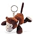 Puzzled Monkey Plush Keychain