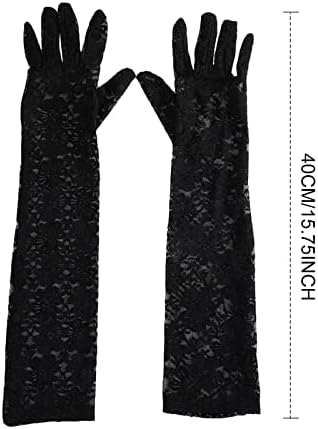 XDGBGFN Lot De 2 Paires De Gants Sans Doigts En Dentelle