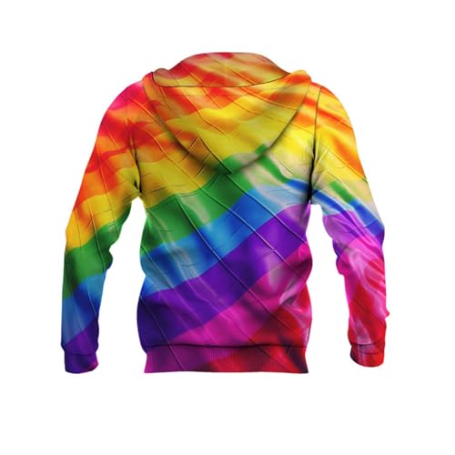 Men LGBT Rainbow Gay Pride 3D Hoodie Joggers Sweatpants Set Drawstring Waistband 80s 90s Tracksuits 2 Piece Set4
