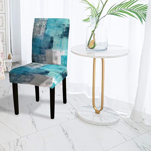 Capsceoll Turquoise Teal Chair Covers Dining Chair Cover Stretch Dining Chair Slipcover Removable Washable Kitchen Chair Cover Parson Chair Covers For Dining Room Set Of 4 Living Room Chair Covers #TOP2