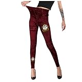 Briskorry Halloween Hose Jeansoptik Damen High Waist Stretch Skinny Elegant Leggings Frauen Gummizug Gummibund Lang Eng Jeggings