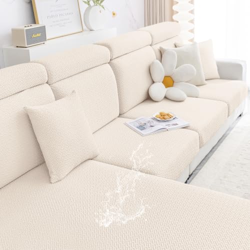 Smiry Waterproof Couch Cushion Covers, Non Slip Seat Cushion Covers