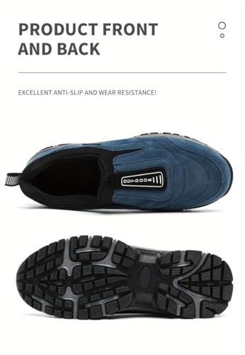 Men's Slip-On Hiking Sneakers, Wear-Resistant Non-Slip Outdoor Shoes for Hunting Trekking3