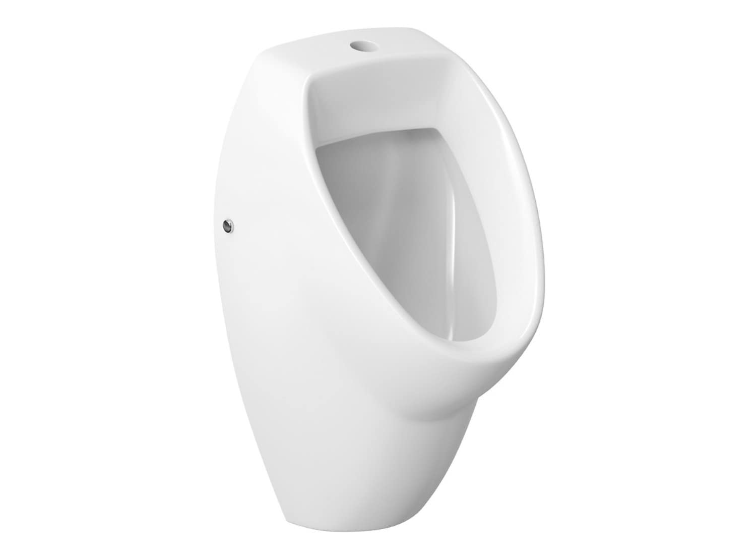 VBChome Juego de urinario + válvula de desagüe de la parte superior, color blanco, moderno, de cerámica, para orinal, para urinario, enjuague a presión + Schellomat + sifón Viega