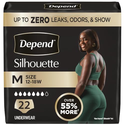Image of Depend Silhouette Incontinence Underwear for Women, Medium, 22 Count