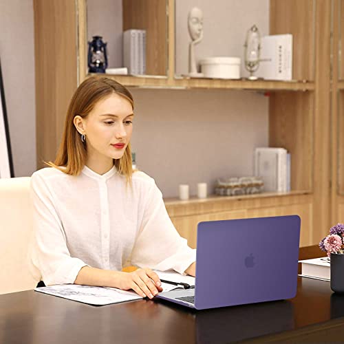 Image of MOSISO Compatible with MacBook Air 13 inch Case 2022 2021 2020 2019 2018 Release A2337 M1 A2179 A1932 Touch ID, Plastic Hard Shell Cover Compatible with MacBook Air 13.3 inch Case, Imperial Purple