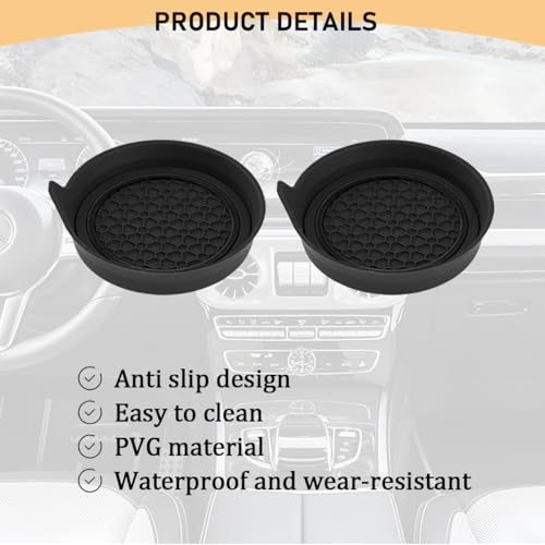 2PCS Portavasos de silicona antideslizante para auto miniatura 3