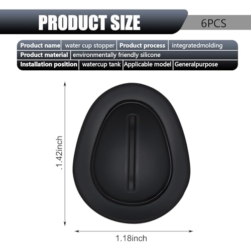 Limitadores para portavasos de auto de silicona, 6 piezas miniatura 2