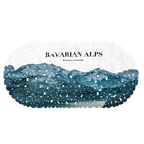 Imprimé Tapis de douche de bain Antidérapant, Antidérapant Durable Résistant à la moisissure PVC Rectangulaire Tapis de baignoire avec Ventouses (35 x 69 cm) Cover