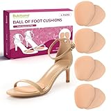 Bukihome almohadillas para pies - 4 Pares plantillas para sandalias, Zapatos de tacón alto, Aliviar la fricción en la parte delantera del pie, Rosa