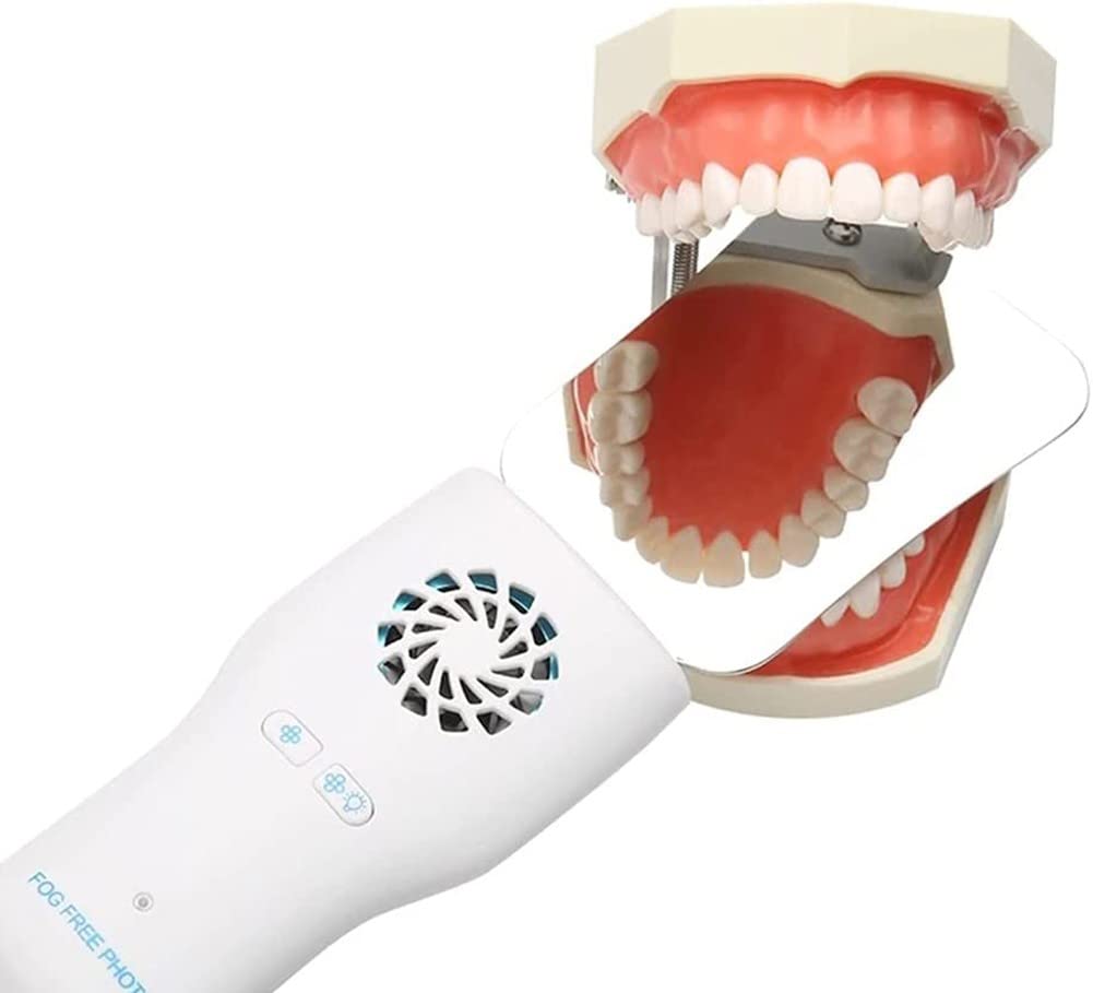 Espejo Dental LED sin Niebla para Ortodoncia, Reflector Fotográfico Intraoral 2 Lados
