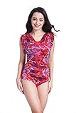BIMEI Maillot de Bain Mastectomie avec Poches en Silicone pour Faux Sein, Cancer du Sein, Maillot de Bain pour femme889 (M)