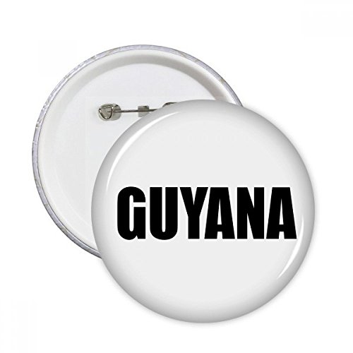 Badge Guyane Vêtements Décoration Pins Bouton Rond Noir L