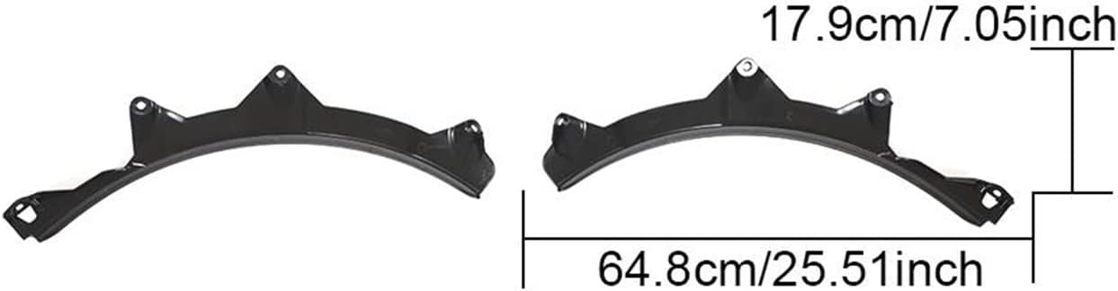 Car Rear Wheel Arches Fender Flares Mudguards Trims Compatible with BMW 5 Series G30 G38 2017-2019 Wheel Eyebrows Guards Not M5 Matte Black