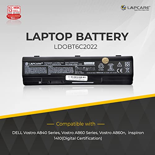 Image of LAPCARE Battery for DELL VOSTRO 1014 1015 1088 A840 A860 G069H F287H
