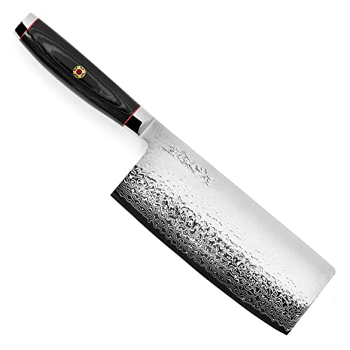 Enso Sg2 Vegetable Cleaver - Made In Japan - 101 Layer Stainless Damascus Chinese Chef's Knife, 7" #TOP9