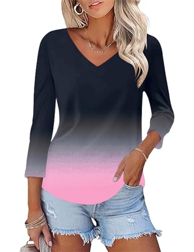 KTILG Spring Fashion Trends 2026 3/4 Length Sleeve Womens Tops