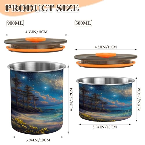Envase Hermético para Café de Acero Inoxidable 500 ml miniatura 2