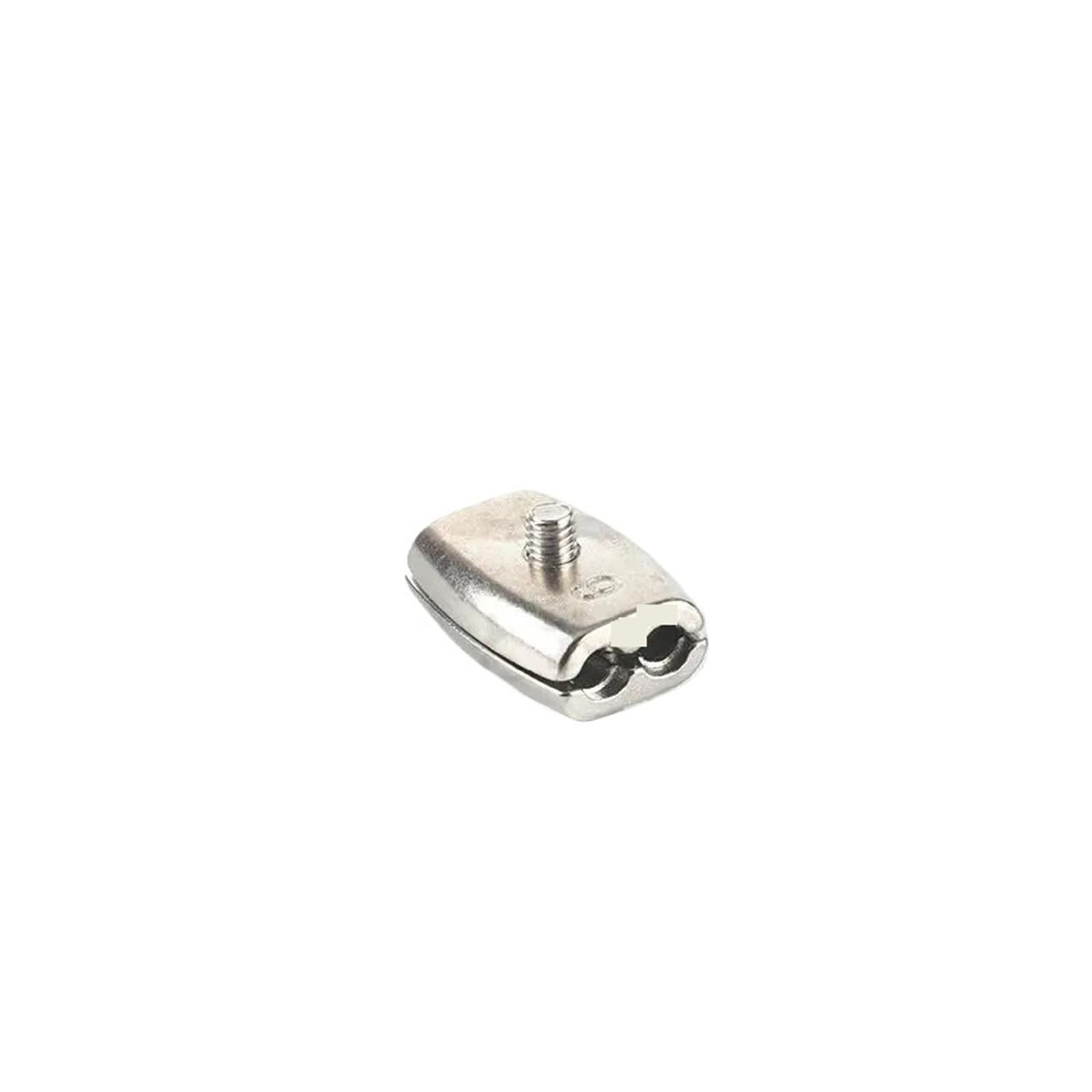 Morsetto per fune metallica in acciaio inox 316 di grado marino, 10 pezzi, per cavi da 2, 3, 4, 5, 6 mm (per cavi da 3 mm)
