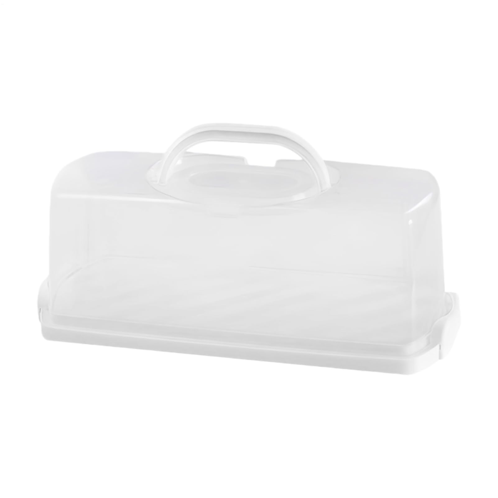Almacenamiento de pan rectangular y organizador para tartas con asa