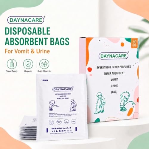 Image of Deo Scented Eco-Friendly Paper Vomit /Urine Bags for Travel, Pack of 50 | Motion Sickness Disposable Emesis Bags| Leak-Proof, Odor Control | Idel For Adults, Kids,Pregnancy & Emergency Use
