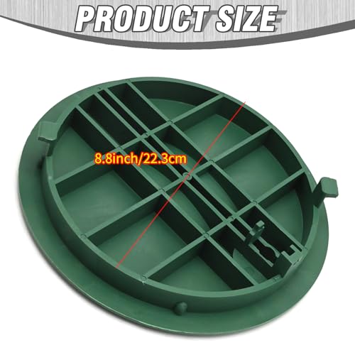 LIDSCURA 2 Pcs Green Round Valve Box Cover, ID 8.8" OD 10"Garden Lawn Irrigation Box Lid, Green Sprinkler Cover for Inlet/Air/Water Meter/Drain Valve