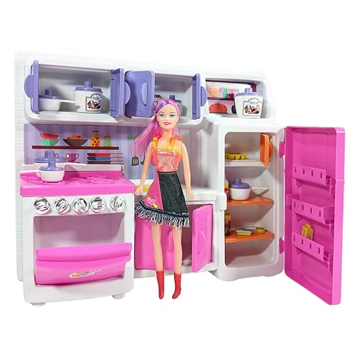 MINI COZINHA INFANTIL COMPLETA CRISTAL COM ACESSORIOS DIVERTIDOS