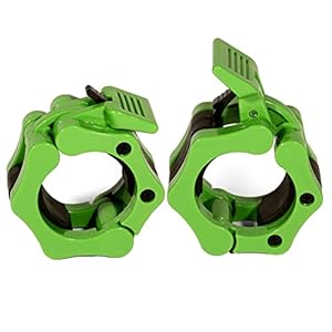 Tioamy Barbell Clamps Olympic Spinlock Collars Dumbbell Clips Weight Lifting Bar Lock Quick Release Professional Barbell Buckle 1 Pair for Gym Exercise Fitness Body Building 50 mm