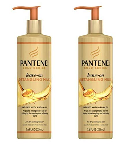 Pantene Gold Series Leave-In Detangling Milk 7.6 Ounce (225ml) (2 Pack)